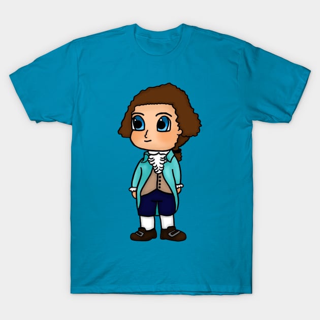 Chibi Thomas Jefferson - Large Design T-Shirt by Aeriskate